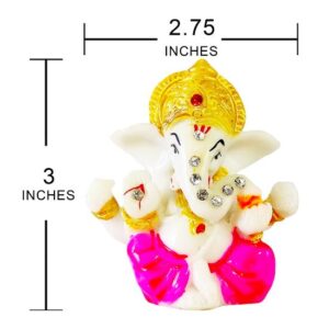 Sanbia Ganesha Idol for Car Dashboard & Ganesha Car Hanging Combo (Set Of 2) - Image 3
