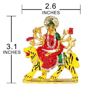Sanbia Maa Durga / Sherawali Mata Car Dashboard Idol Figurine Showpiece - Image 3