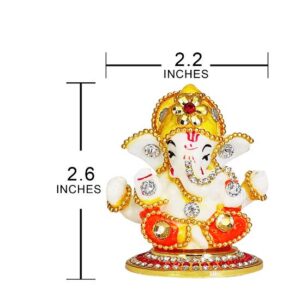 Sanbia Ganesha Idol for Car Dashboard & Sai Baba Car Hanging Combo (Set Of 2) - Image 3