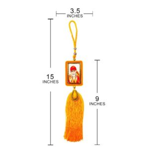 Sanbia Ganesha & Sai Baba Car Hanging Showpieces (Set Of 2) Combo - Image 4