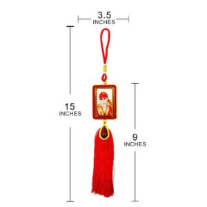 Sanbia Ganesha Idol for Car Dashboard & Sai Baba Car Hanging Combo (Set Of 2) - Image 4