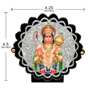 Sparkling Hanuman Car Dashboard Idol & Ganesha Car Hanging Combo (Set Of 2) - Image 3