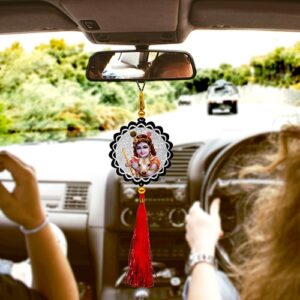 Sparkling Bal Krishna Car Hanging for Car Interior Decor (Size: 4x13in) #6810 - Image 4