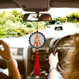 Giftzlane Sparkling Hanuman Car Hanging for Car Interior Decor (Size: 4x13in) - Image 4
