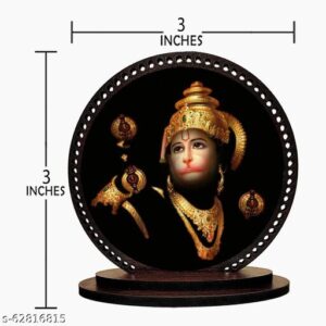 Hanuman Statue for Car Dashboard Idol Figurine Showpiece for Car Interior Decor (Size: 4.5x4.5in) - Image 3