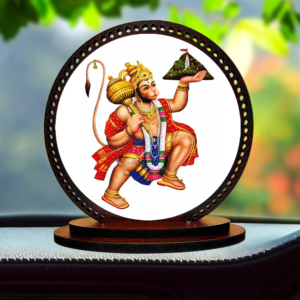 Hanuman Statue for Car Dashboard Idol Figurine Showpiece for Car Interior Decor (Size: 4.5x4.5in) - Image 1