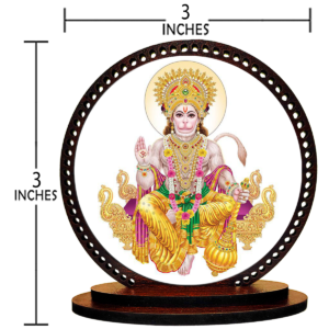 Hanuman Statue for Car Dashboard Idol Figurine Showpiece for Car Interior Decor (Size: 4.5x4.5in) - Image 3