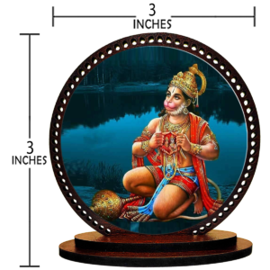 Hanuman Statue for Car Dashboard Idol Figurine Showpiece for Car Interior Decor (Size: 4.5x4.5in) - Image 3