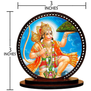 Hanuman Statue for Car Dashboard Idol Figurine Showpiece for Car Interior Decor (Size: 4.5x4.5in) - Image 3
